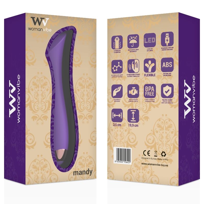 WOMANVIBE - MANDY "K" POINT SILICONE RECHARGEABLE VIBRATOR - Image 2