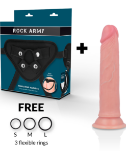 Alternative view of ROCKARMY - HARNESS + LIQUID SILICONE DILDO PREMIUM AVENGER 19 CM -O- 3.98 CM