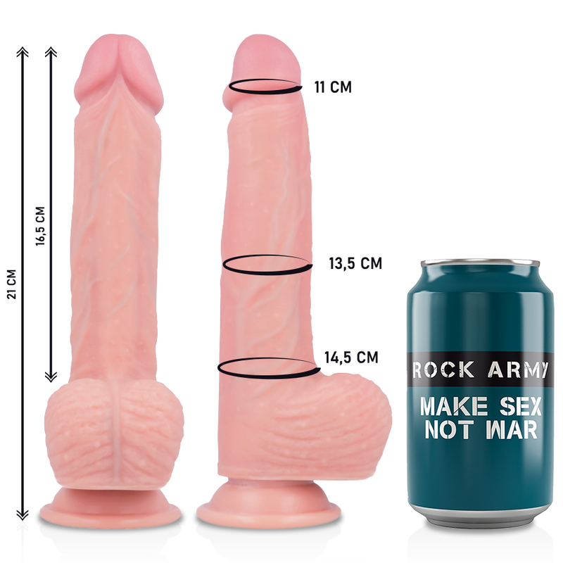ROCKARMY - HARNESS + LIQUID SILICONE PREMIUM SPITFIRE REALISTIC 21 CM -O- 4.62 CM - Image 3