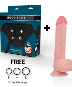 Alternative view of ROCKARMY - HARNESS + LIQUID SILICONE PREMIUM SPITFIRE REALISTIC 21 CM -O- 4.62 CM