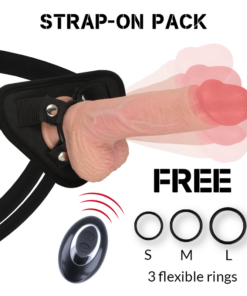 ROCKARMY - HARNESS + LIQUID SILICONE VIBRATOR PREMIUM APACHE REMOTE CONTROL 20.5 CM -O- 4.62 CM