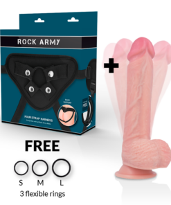Alternative view of ROCKARMY - HARNESS + HAWK ROTATOR AND VIBRATOR 22 CM -O- 4.6 CM