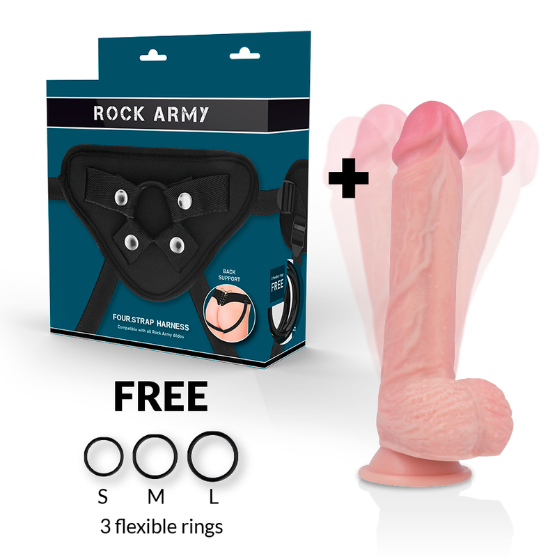 ROCKARMY - HARNESS + HAWK ROTATOR AND VIBRATOR 22 CM -O- 4.6 CM - Image 2