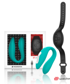 WEARWATCH - DUAL TECHNOLOGY VIBRATOR WATCHME AQUAMARINE / JET